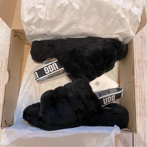 Ugg Fluff Yeah Slide- Black